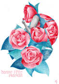Roses &eacute;clatantes pour une f&ecirc;te maman unique